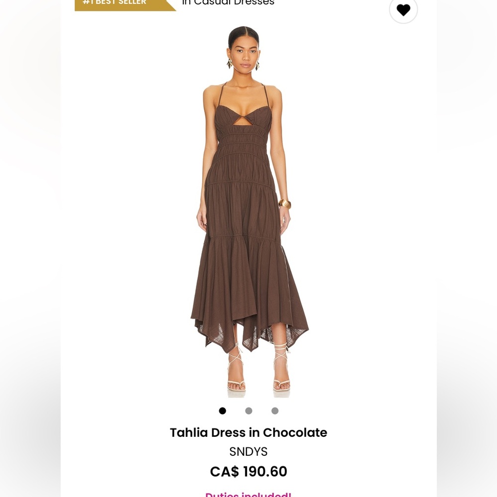 SNDYS Chocolate Maxi Dress
